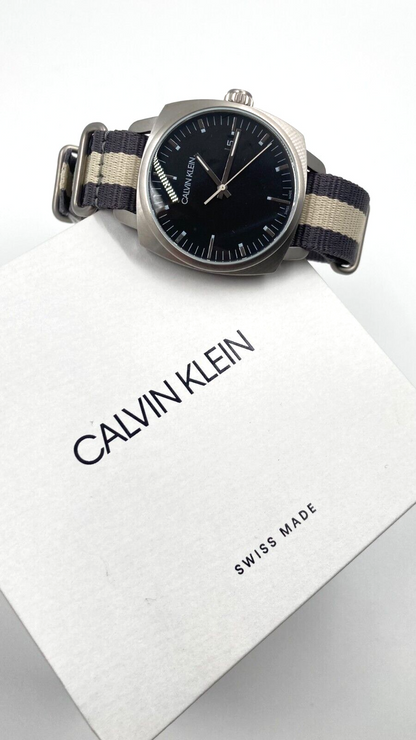 CALVIN KLEIN Fraternity Quarz Uhr Herren Schwarz Zifferblatt