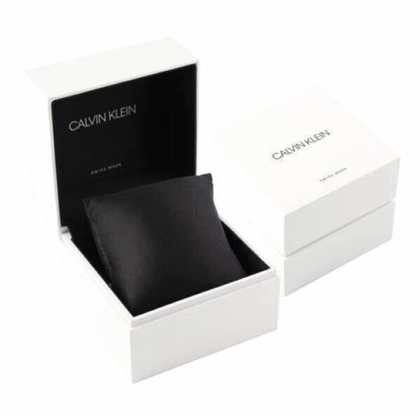 CALVIN KLEIN Contra Quarz Herrenarmbanduhr mit schwarzem Zifferblatt