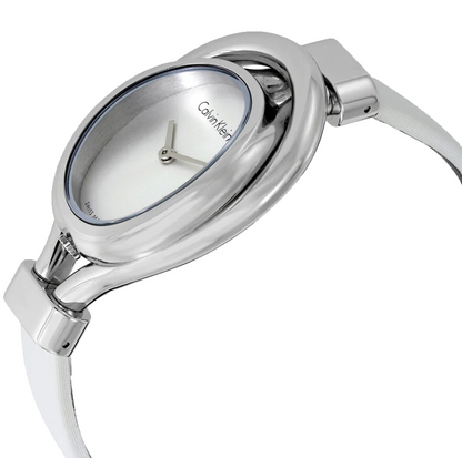 CALVIN KLEIN Damen Uhr mit weißem Zifferblatt