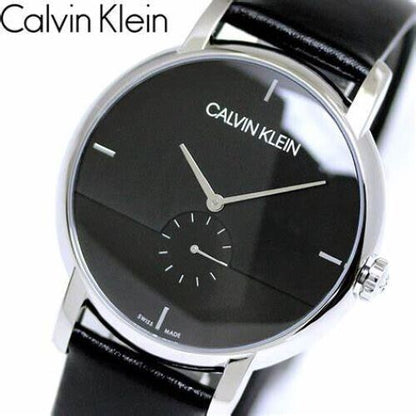CALVIN KLEIN Established Quarz Damenarmbanduhr mit schwarzem Ziffernblatt