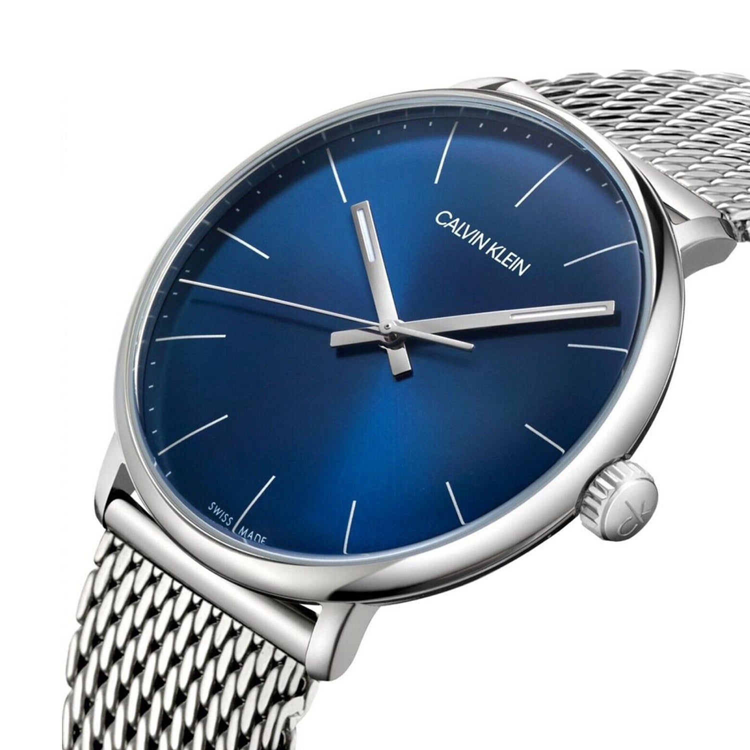 CALVIN KLEIN High Noon Quarz-Herrenuhr mit blauem Zifferblatt K8M2112N