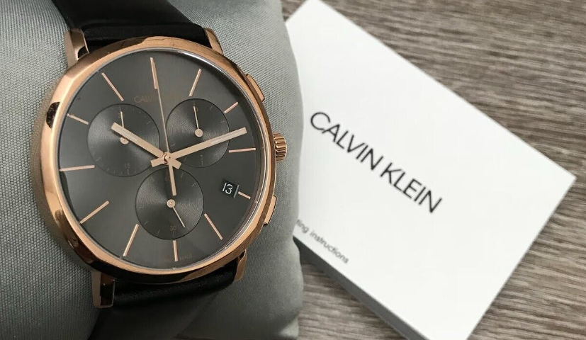 CALVIN KLEIN Posh Chronograph Quarz Dunkelgrau Herren Uhr