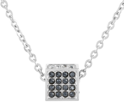 CALVIN KLEIN ROCKING KJ9CAN040100 STAINLESS STEEL NECKLACE - GREY CRYSTALS