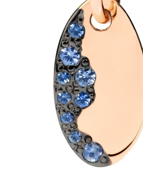 Dodo Precious Tag - 9kt Roségold/Blaue Saphire