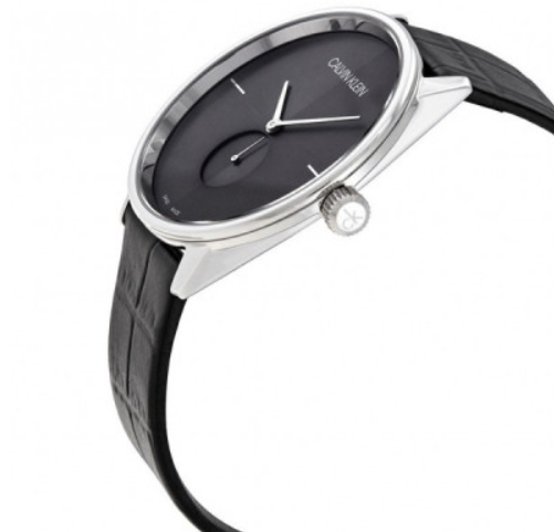 CALVIN KLEIN Accent Herren Quarz Uhr mit schwarzem Zifferblatt