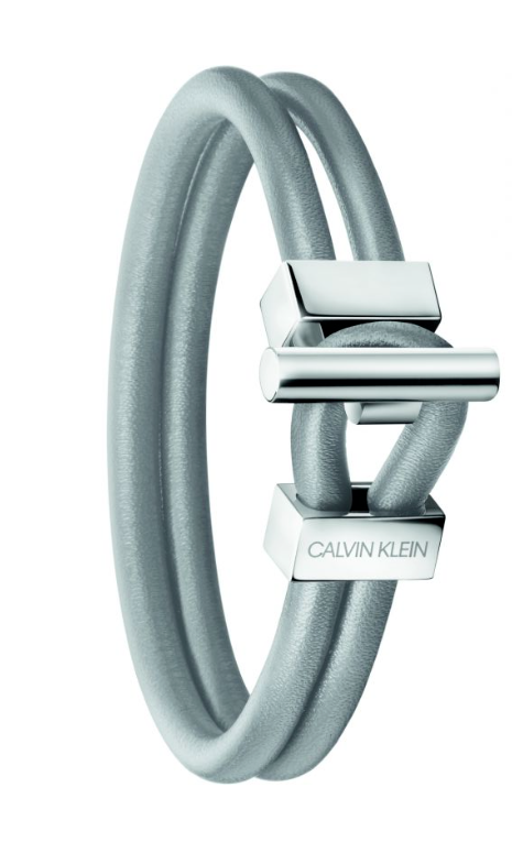 CALVIN KLEIN ANCHOR KJ8WAB09010L ARMBAND AUS EDELSTAHL UND LEDER - L