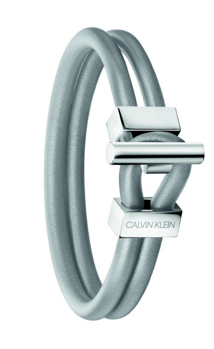 CALVIN KLEIN ANCHOR KJ8WAB09010L ARMBAND AUS EDELSTAHL UND LEDER - L