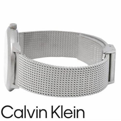 CALVIN KLEIN Minimal Quartz Damenarmbanduhr mit weißem Ziffernblatt