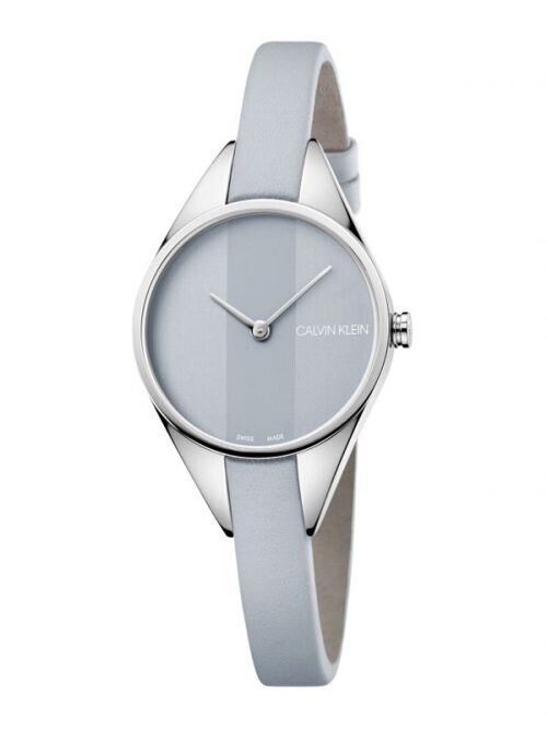 CALVIN KLEIN Rebel Damenarmbanduhr mit hellgrauem Zifferblatt