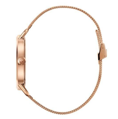 CALVIN KLEIN Even Edelstahl Mesh Roségold PVD Quarz Uhr