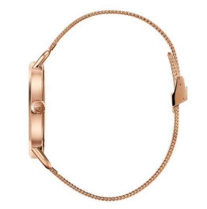 CALVIN KLEIN Even Edelstahl Mesh Roségold PVD Quarz Uhr