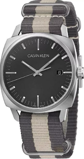 CALVIN KLEIN Fraternity Quarz Uhr Herren Schwarz Zifferblatt