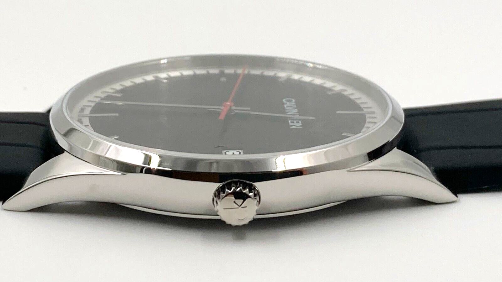 CALVIN KLEIN Quarz Uhr mit schwarzem Zifferblatt für Herren