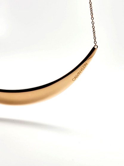CALVIN KLEIN GROOVY KJ8QPJ100100 CHOKER NECKLACE - ROSE GOLD