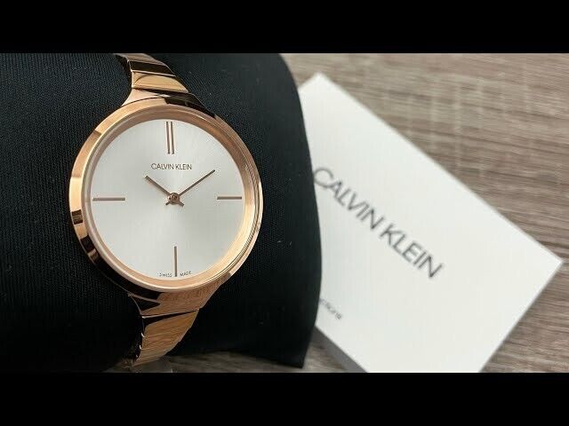 CALVIN KLEIN Lively Damen Uhr Silber Zifferblatt Roségold