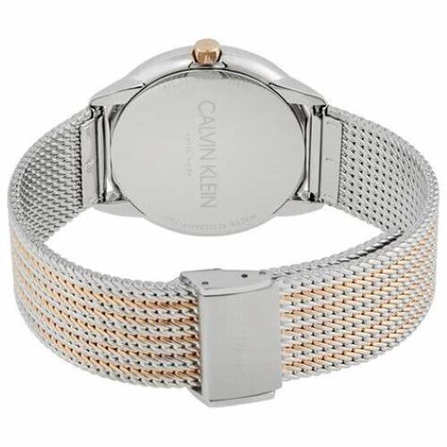 CALVIN KLEIN Minimal Quarzuhr mit silbernem Zifferblatt Unisex