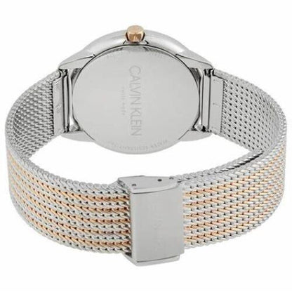 CALVIN KLEIN Minimal Quarzuhr mit silbernem Zifferblatt Unisex