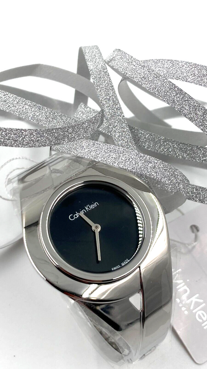 CALVIN KLEIN Sensual schwarze Zifferblatt Damenarmbanduhr