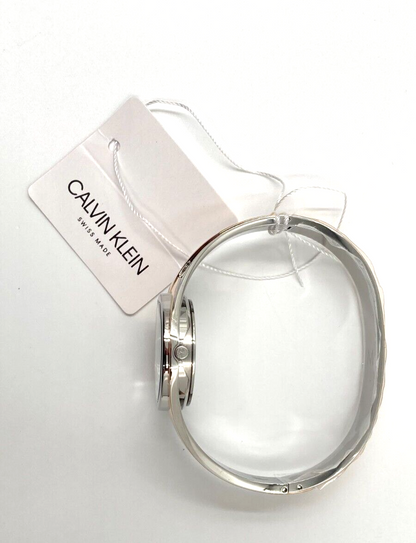 CALVIN KLEIN Sensual Silber Zifferblatt Kleine Armreif Damen Uhr