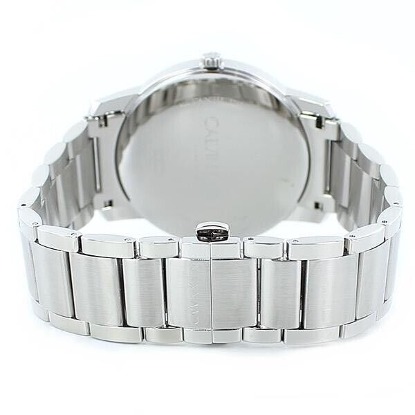 CALVIN KLEIN City Quarz Herrenarmbanduhr mit blauem Zifferblatt