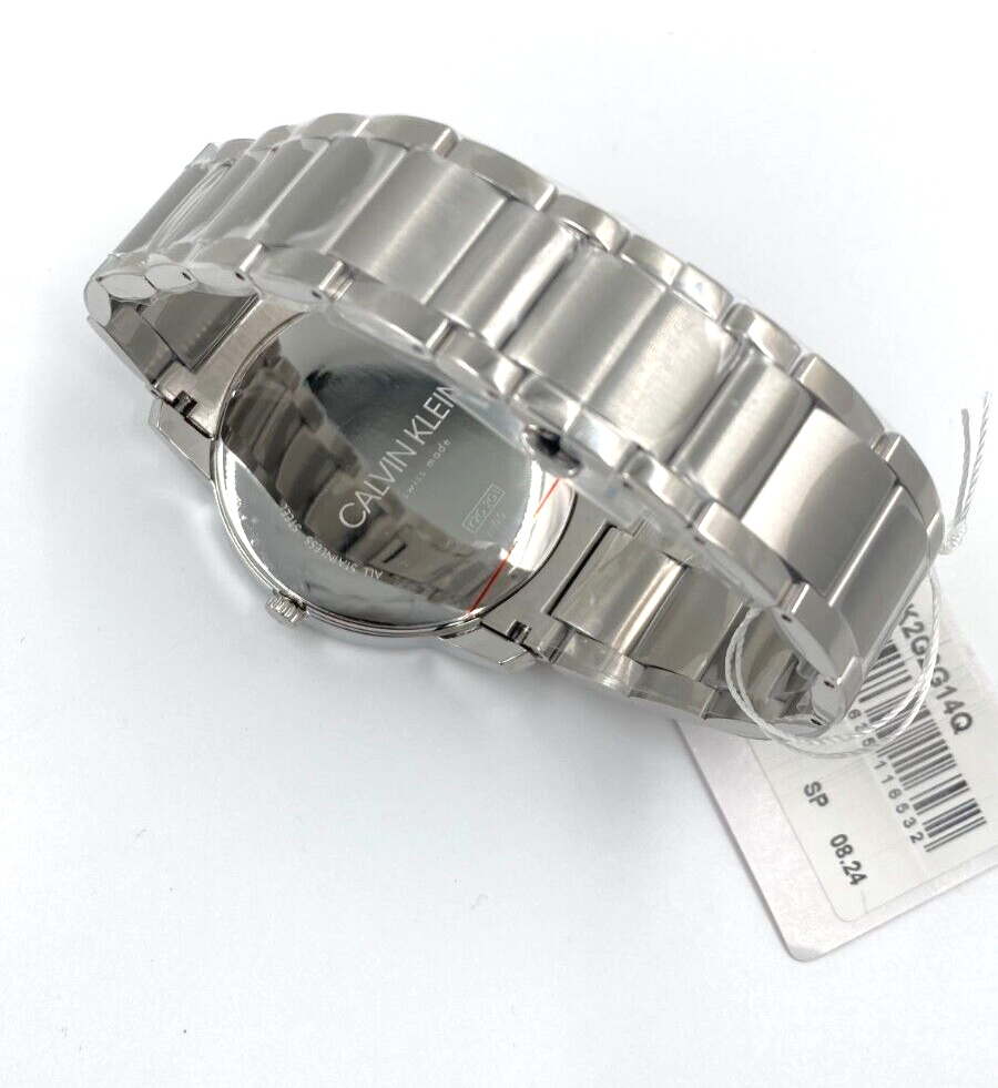 CALVIN KLEIN City Quarz Herrenarmbanduhr mit blauem Zifferblatt