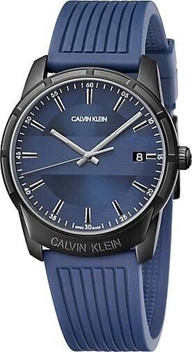 CALVIN KLEIN Evidence Quarz Uhr Herren blaues Zifferblatt