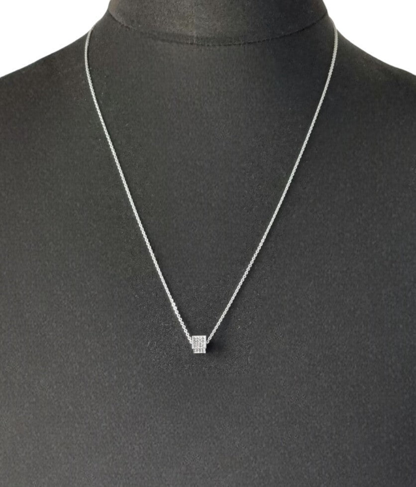 CALVIN KLEIN ROCKING KJ9CAN040100 STAINLESS STEEL NECKLACE - GREY CRYSTALS