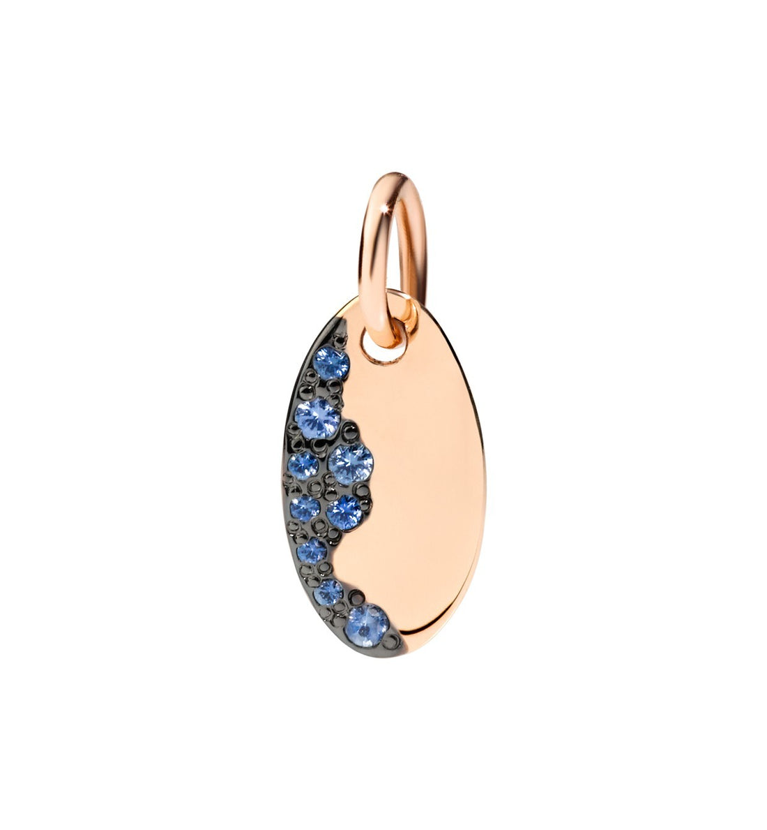Dodo Precious Tag - 9kt Roségold/Blaue Saphire