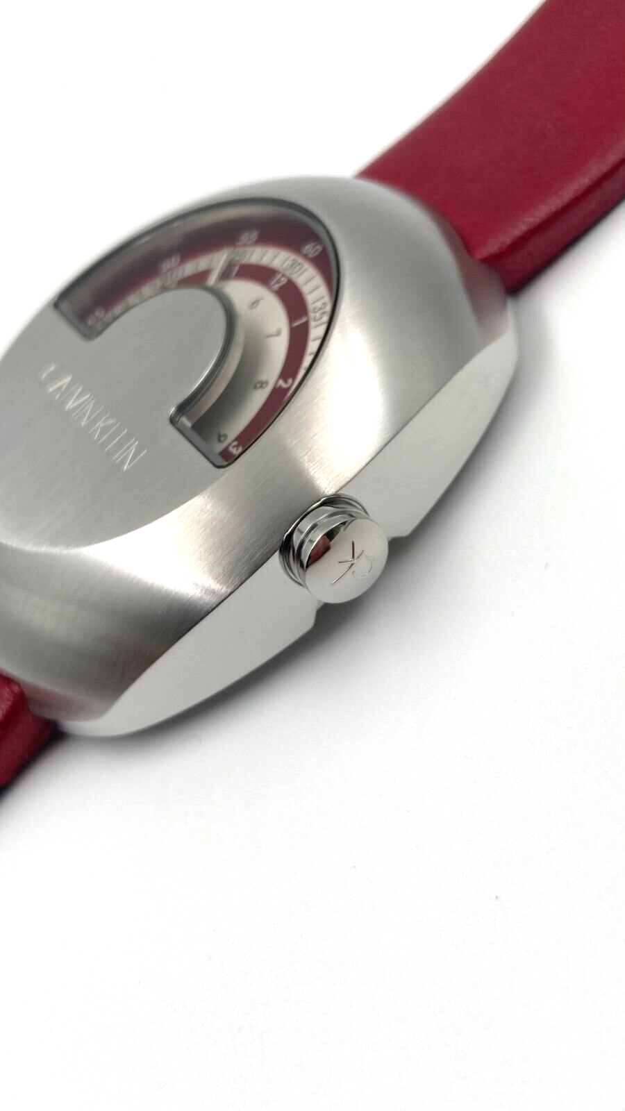CALVIN KLEIN Glimpse Quarz Herrenarmbanduhr mit silbernem Zifferblatt