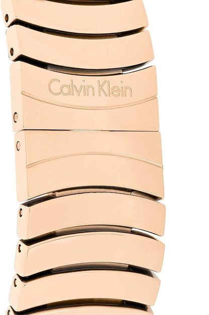 CALVIN KLEIN Whirl Silber Zifferblatt Roségold PVD Damen Quarz Uhr
