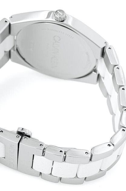CALVIN KLEIN Contra Quarz Herrenarmbanduhr mit silbernem Ziffernblatt