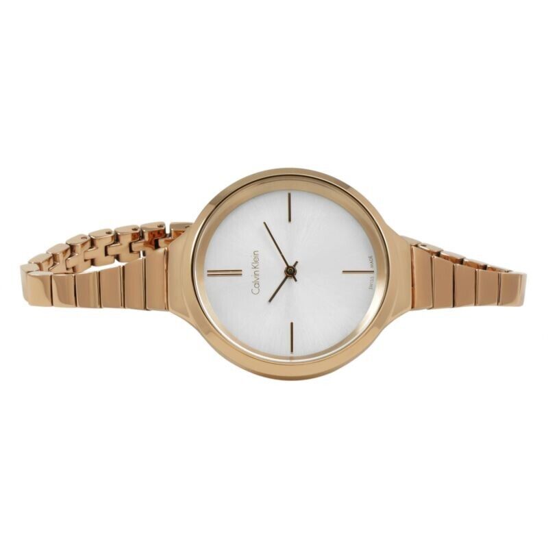CALVIN KLEIN Lively Damen Uhr Silber Zifferblatt Roségold