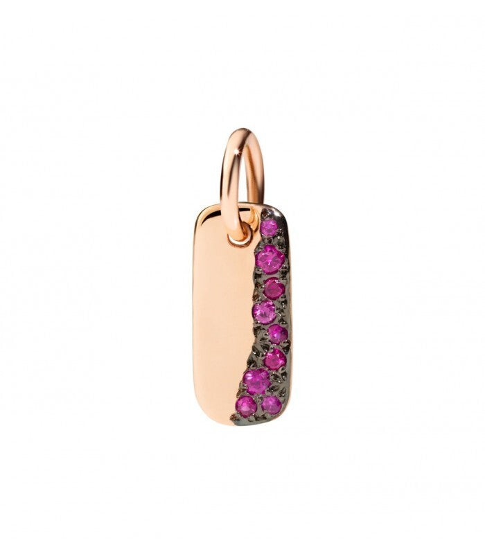 Dodo Charm Roségold/Rubin - 9kt Gold