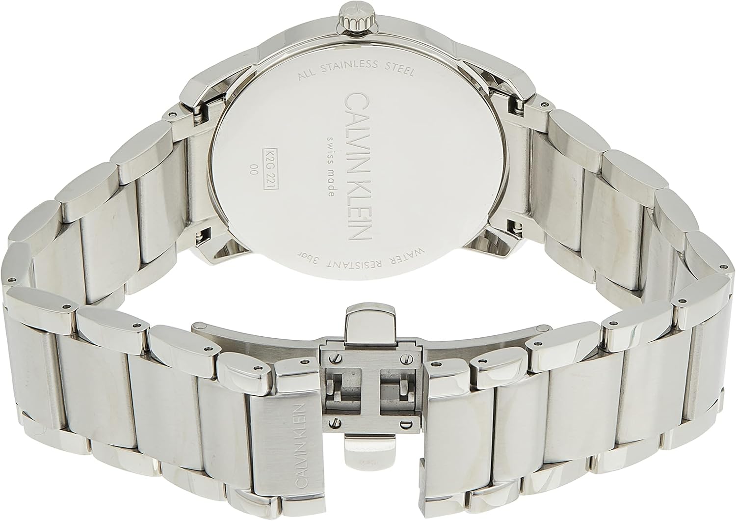 Calvin Klein Unisex Adult Analog-Digital Quartz Watch with Stainless Steel Bracelet K2G22143