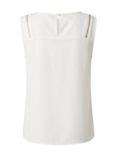 Armani Jeans Tanktop Damen Weiß Reißverschluss-Detail — ghost