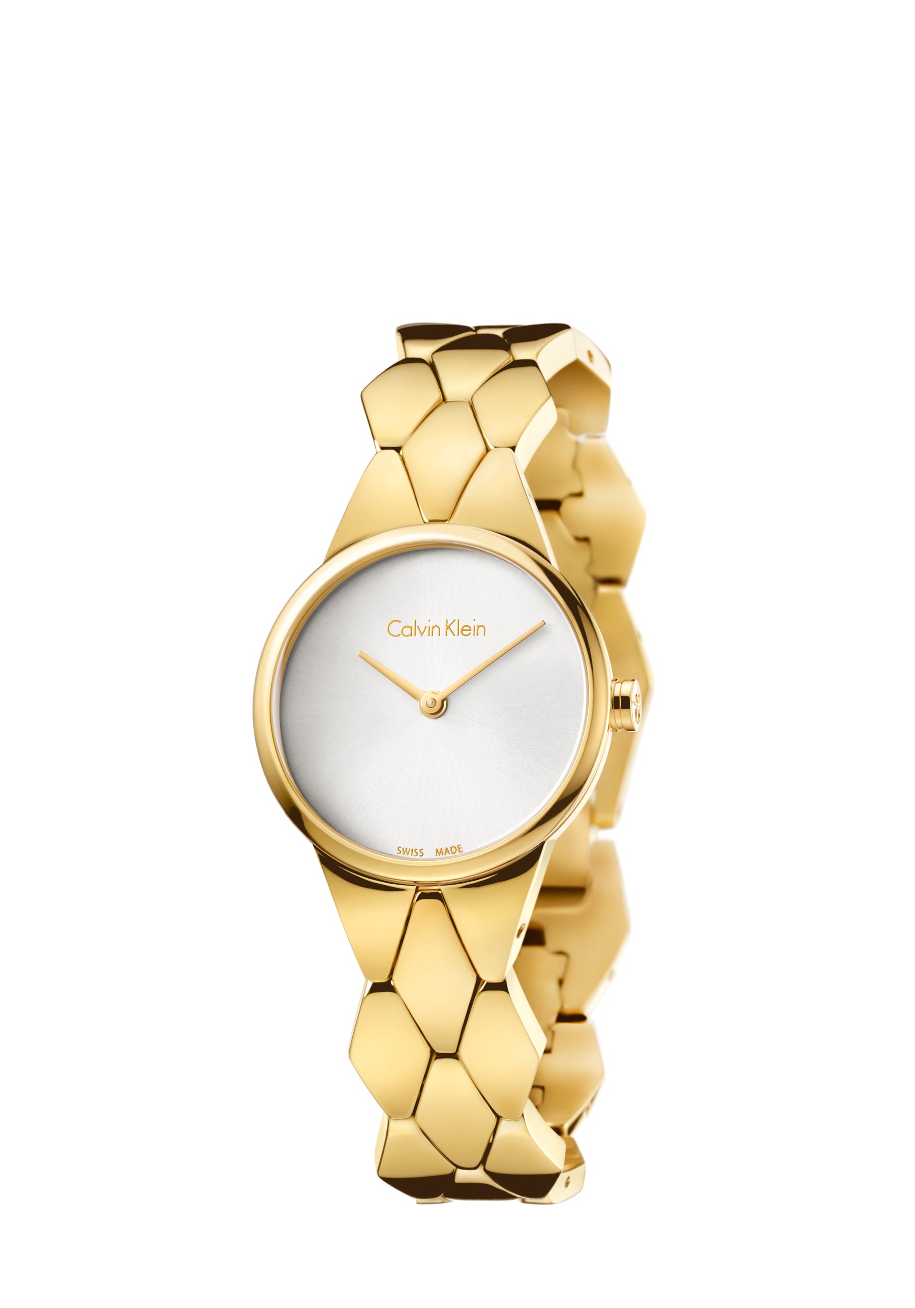 CALVIN KLEIN Schlange Silber Zifferblatt Damen Quarzuhr