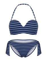 Emporio Armani Bikini Damen Marineblau Weiß Gestreift — ghost