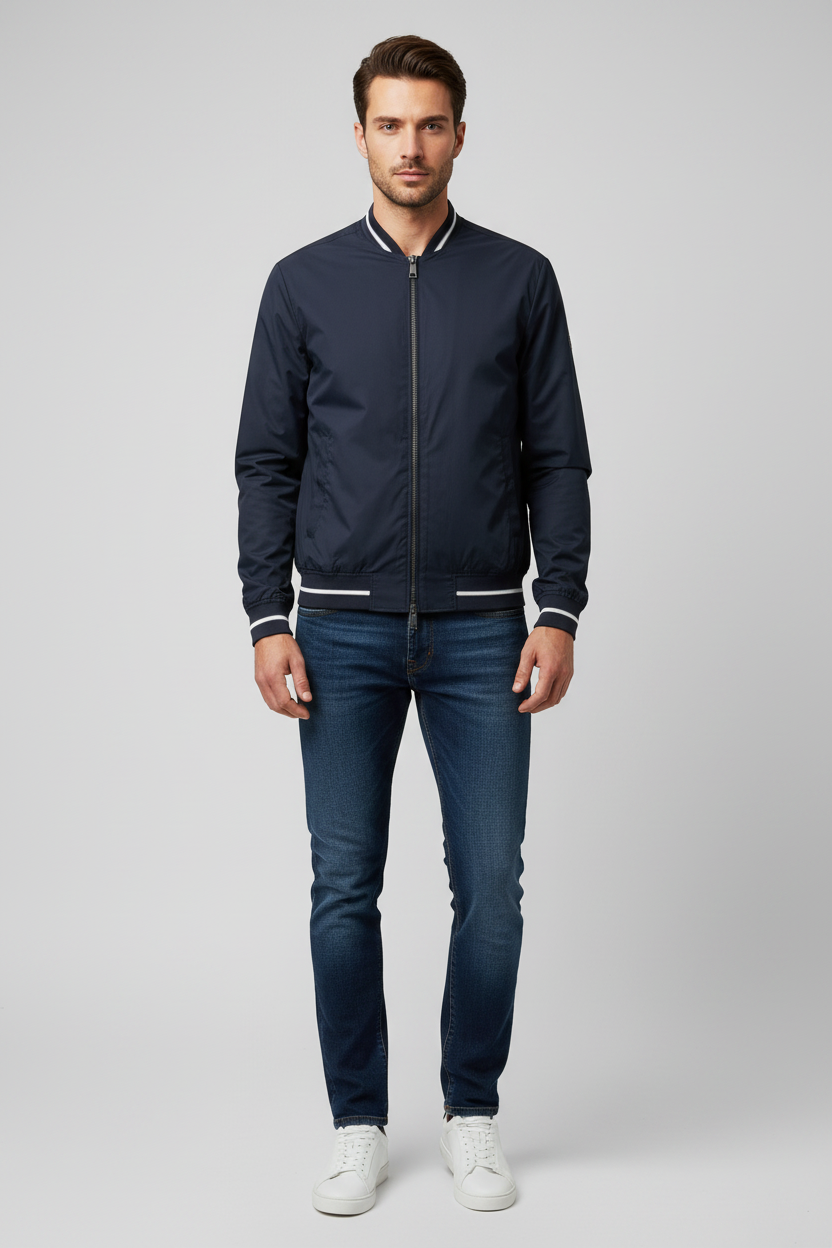 Armani Jeans Schlanke, leichte marineblaue Jacke