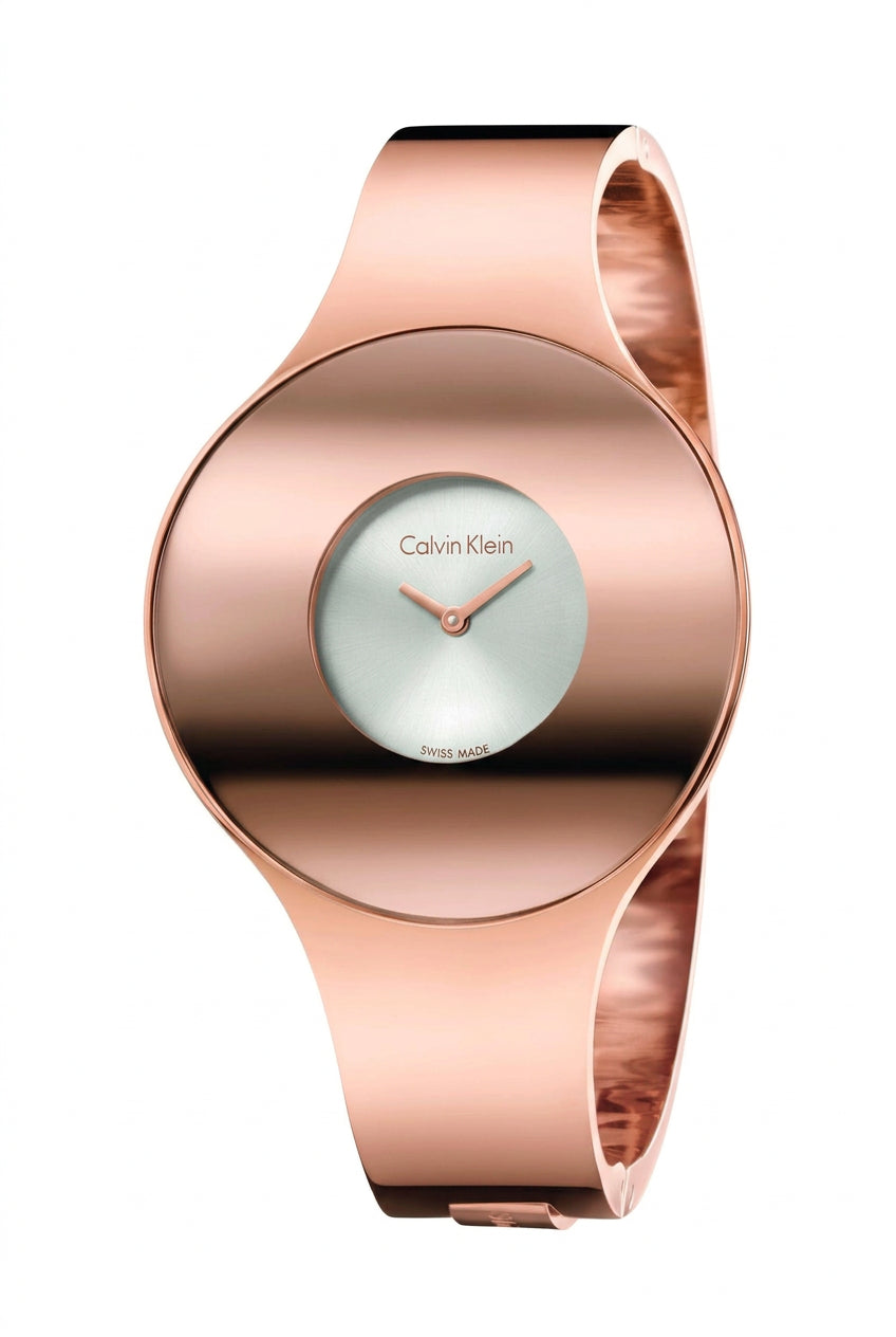 Montre Calvin Klein Seamless pour femme Or rose Swiss Made (K8C2S616)