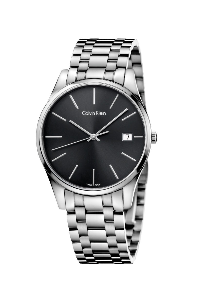 Reloj clásico para hombre Calvin Klein de acero inoxidable negro (K4N21141)
