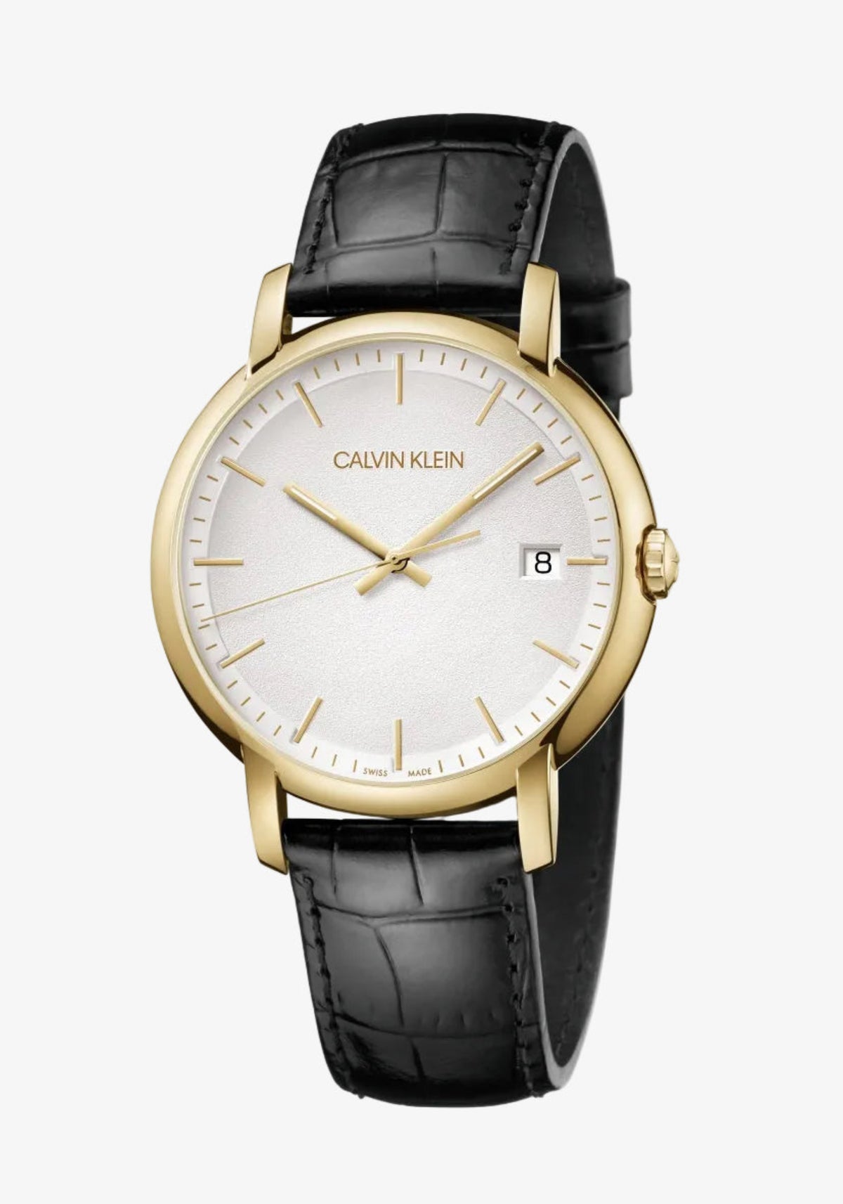 Calvin Klein Established Herrenuhr Goldfarben Swiss Made (K9H215C6)
