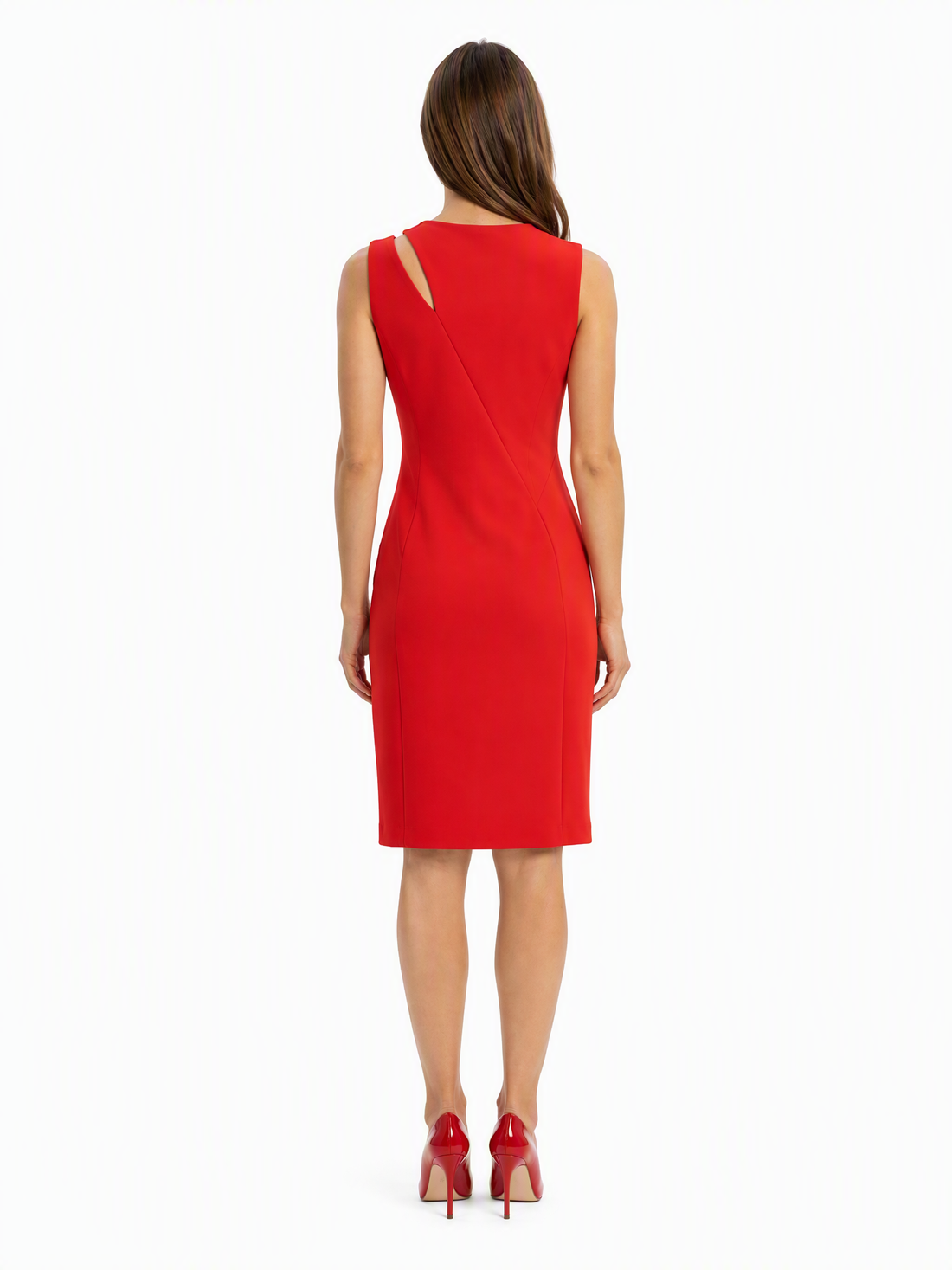 Versace Kleid Rot Asymmetrisch