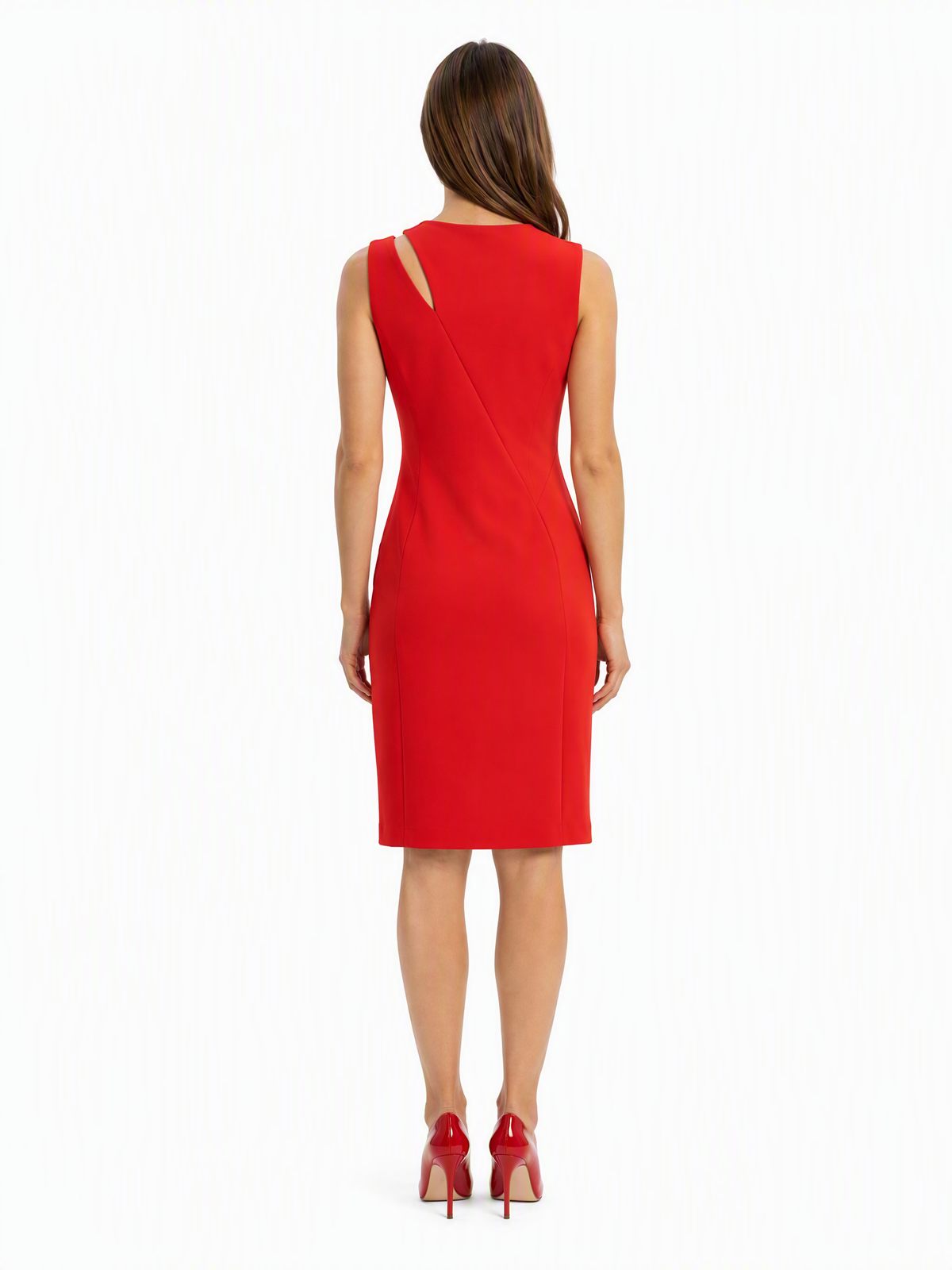 Versace Dress Red Asymmetrical