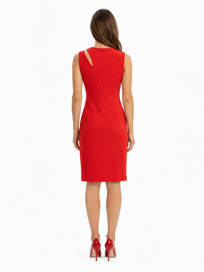 Versace Dress Red Asymmetrical