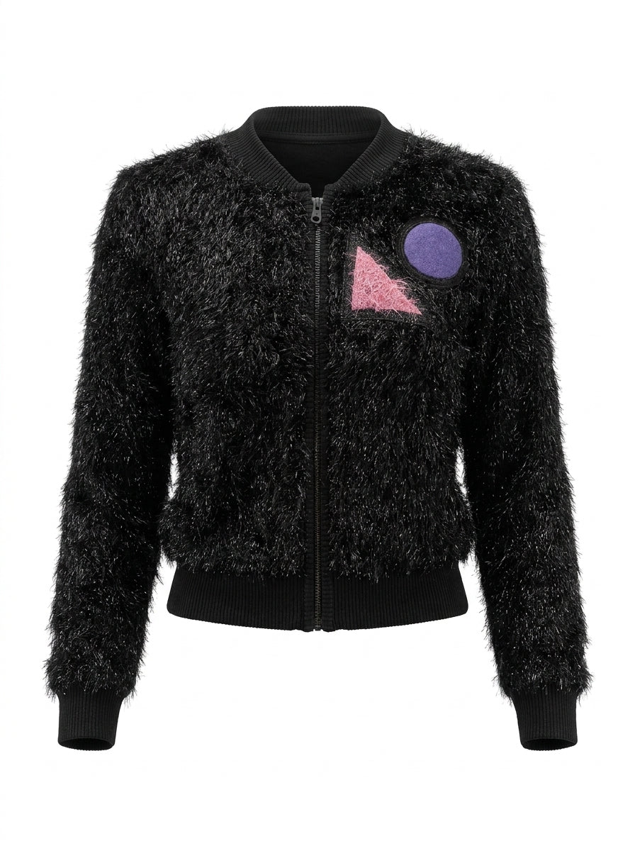 Emporio Armani Jacquard Jacke Schwarz — ghost