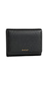 Schwarze Bally Lottie Damen Geldbörse aus Leder mit Reißverschluss und Kartenfächern, elegante Accessoire für Frauen
