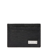 Schwarzes Bally Bhar Kartenetui aus Kalbsleder mit eleganter, glatter Oberfläche, ideal für Karten und Kartenfächer.