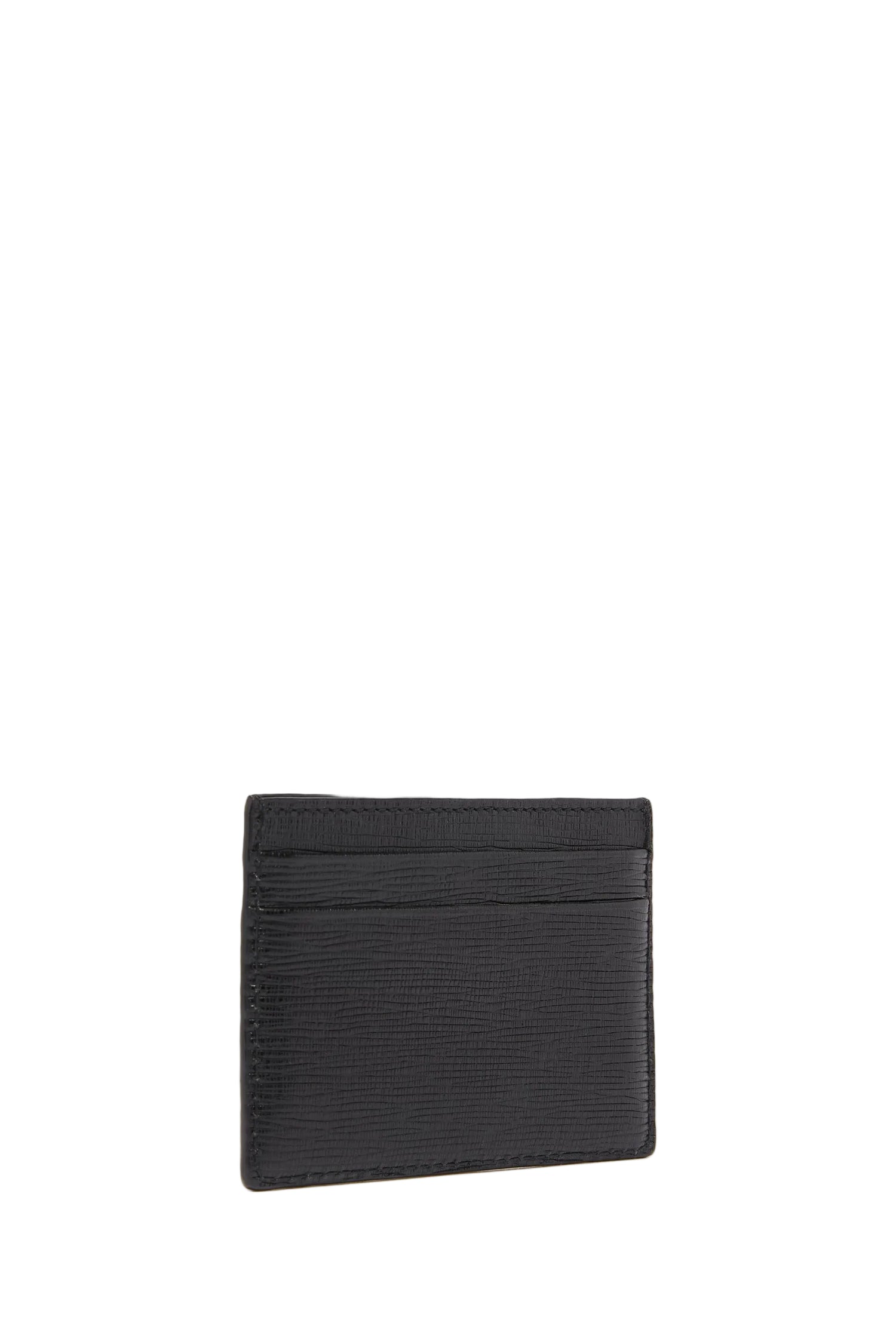 Schwarzfarbenes Bally Bhar Kartenetui aus Kalbsleder mit mehreren Kartenfächern, elegantes Accessoire für Karten und Geld.