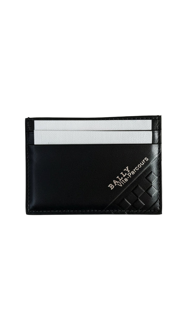 Bally Bhar Kartenetui mit Logo-Print Leder Schwarz