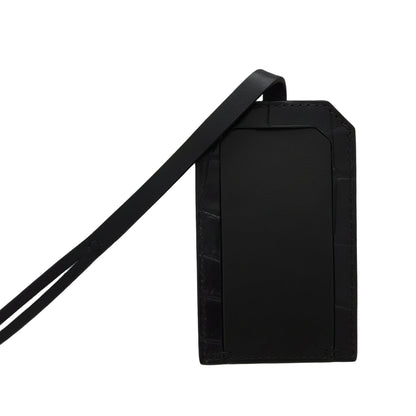 Bally Labby Leder-Gepäckanhänger in Schwarz, eleganter Kofferanhänger aus hochwertigem Leder für Reisegepäck